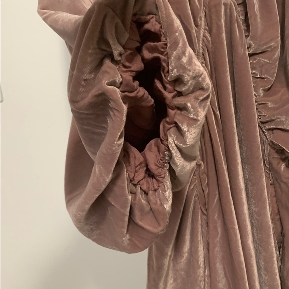 FREE PEOPLE Fortia Velvet Mini Dress Winter Bloom Dusty Rose Pink - Picture 11 of 13